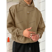 Y2k Trend Sezon Unisex Retro Sweatshırt Kapşonlu Kod 1690 Trz1565 Bej