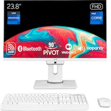 Turbox Tax1867 İ5 6400 8gb Ram 512gb Ssd 23.8 İnç Fhd Pivot Wifi Bt Webcam All İn One Pc