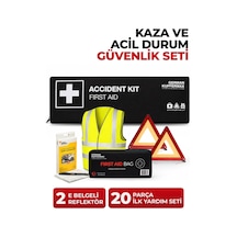 Araç Acil Durum Ve Kaza Seti 20 Parça İlk Yardım