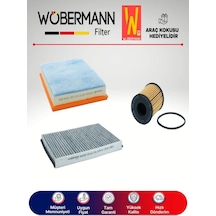 Wöbermann Opel Astra H 1.3 CDTI Filtre Bakım Seti 2005-2013 3'lü Karbonlu