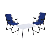 Exent 45x60 Katlanır Masa + 2 Adet Kamp Sandalyesi, Çift Dikişli 120 Kg Kapasiteli-2lac-bey Çok Renkli