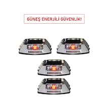 11921 Slk Solar Yol Butonu Güneş Enerjili, Alüminyum Gövde, 3+3 Led Flaşör, Ip65 Koruma