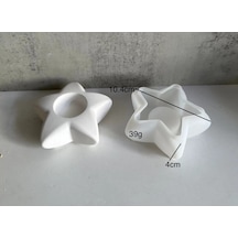 Silikon Kalıp Taş Tozu Parafin İthal Dekoratif Tealight Yıldız Mumluk Kalıbı Epoksi Hb120-0176