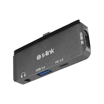 S-link Swv-usbc035 Type-c To Hdmı + Pd + Usb 3.0 3.5mm Aux Port Çevirici Adaptör Kdo