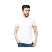 Cazador Erkek Polo Yaka Slim Fit Pike Düz Pamuklu Tişört Beyaz