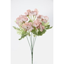 Yapay Küçük Islak Ortanca Demeti 32 Cm Pastel Somon