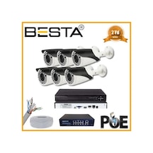 5 Mp 1440p 6 Kameralı Ip Poe Güvenlik Seti