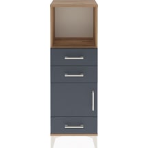 Arges Dolap 2 Raflı 3 Çekmeceli Tek Kapaklı 44x30x134 Çam-antrasit Atlas Çam