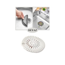 Flosoft Süzgeçli Lavabo Banyo Küvet Tıkacı, Yuvarlak Evye Küvet Banyo Gider Kapağı Beyaz