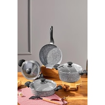 Taç Maxxcook 7 Parça Tencere Seti Gri