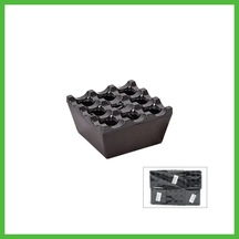 Vaveni Izgaralı Kare Küllük - Bakalit Plastik - Siyah Arz