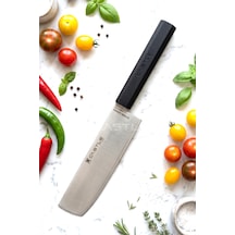 Asia Serisi Nakiri Uzak Doğu Mutfak Şef Bıçağı Et Ekmek Sebze Salata Şef Bıçak Lzg-121x Siyah