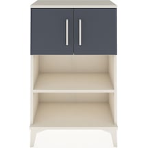 Arges Komodin 2 Raflı 2 Kapaklı 60x30x96 Aytaşı-antrasit Aytaşı