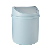 Hightower Mavi 1 Adet Mini Masaüstü Çöp Kutusu Kapaklı Polipropilen Ofis Çöp Sepeti Mavi