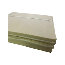 Tek Kişilik Katlanır Yer Yatağı Sünger Yatak Krem Kırçıllı 80x180 Cm-6 Cm