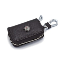 Alfa Romeo Uyumlu Deri Fermuarlı Anahtarlık Car Keychain