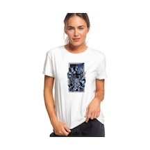 Baskılı Baskılı Beyaz Kadın Tshirt