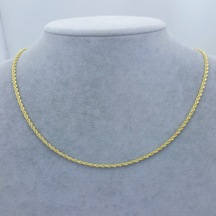 Yeni Sezon 22 Ayar Altın Kaplama Paslanmaz Çelik Burgu Zincir Kadın Kolye Gold