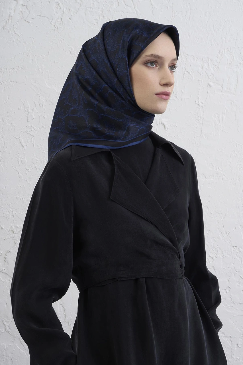 Armine Saf İpek Sura Eşarp 9408d 02 Mavi