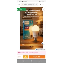 Philips Essential 13w -100w 1521 Lumen 2700k Sarı Işık %87 Enerjı Tasarufu 10 Adet 4 Lü Paket