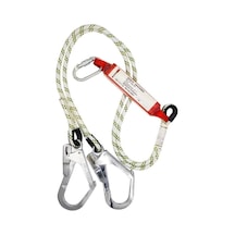 Çift Bacaklı Şok Emicili Lanyard Büyük Kancalı