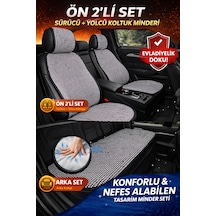 Seat Ibiza 2008 Ve Sonrası Uyumlu Örme 3 Parça Minder Gri