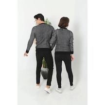 Erkek Bisiklet Yaka Yün Örmeli Triko Kazak - Siyah