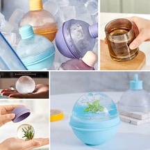 Hunili Altı Silikon Kolay Çıkabilen Büyük Boy Küre Buzluk Açık Mavi