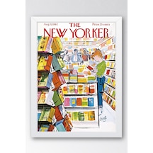 The New Yorker Çerçeveli Tablo August 11 1962 - Arthur Getz Kitapçı Dükkanı