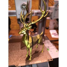 Geyik Şık Hediyelik Ev Salon Ofis Dekor Ürünü Bronz Renk 14cm