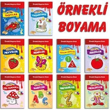 Örnekli Boyama Dizisi 10 Kitap Set - Parıltı Yayınları