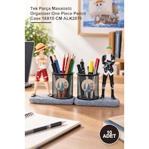 10 Adet Polyester Kalemlik Tek Parça Masaüstü Organizer One Piece Pencil Case 18x15 Cm Alk2870 Diğer