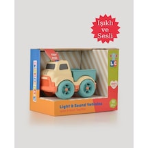 Let's Be Child Sesli Ve Işıklı Minik Pikap 31016 Bej - Turkuaz Kasalı, Çocuklar İçin Oyuncak Pikap