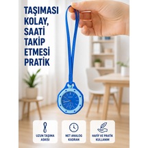 Askılı Analog Çanta Charmı Taşınabilir Saat Ve Çanta Aksesuarı Mavi - Lisinya