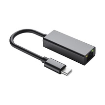 Cbtx 0352B Tip-C RJ45 LAN Adaptörü LED Göstergeli Ethernet Ağ Kartı Gri