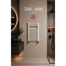 500X800 Beyaz Havlupan 12 Borulu Banyo Havlupanı