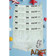 Uniquetrenders Erkek Çocuk 5'li Pamuklu Boxer Gri Uniquetrenders Erkek Çocuk 5'li Pamuklu Boxer Gri