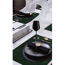 6'lı Kadife Dokulu Servis Peçetesi Yeşil