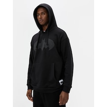 Koton Batman Oversize Hoodie Kanguru Cepli Lisanslı Baskılı Siyah 4wam70372mk