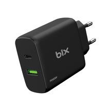 Ayrex Bx2p65g Gan Pd 65w Type-c Ve Usb-a Qc 18w Çift Portlu Akım Korumalı Hızlı Şarj Cihazı Siyah