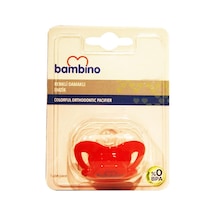 Bambino Renkli Damaklı Emzik 18 Ay - Kırmızı