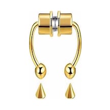 Mıknatıslı Fake Septum Piercing Altın rengi Altın