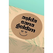 Aşkla Sana Geldim Kraft Sticker 3x3cm St2264 Çok Renkli
