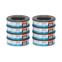 Diaper Genie Essentials Yuvarlak Yedek 8'li Paket / 2560'a Kadar Yenidoğan Bezi Tutar / Kokusuz Sürekli Film İçerir Çok Renkli