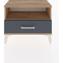 Arges Komodin Tek Raflı Tek Çekmeceli 60x30x48 Çam-antrasit Çam