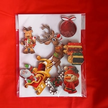 Yılbaşı Ahşap Sticker Model 4