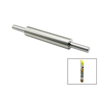 Vocen Rolling Pin Çelik Metal Merdane - Hamur Rulosu Merdane: 25cm - Sap: 2x9cm T.uzunluk:43cm 5570