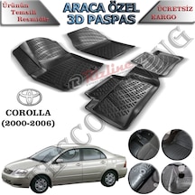 Rizline Toyota Corolla Uyumlu 2000-2006 3D Havuzlu  Paspas
