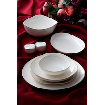 Alexa 6 Kişilik 29 Parça Porselen Yemek Takımı Beyaz