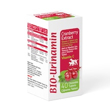 Bio Urinamin Kızılcık Özlü Köpek C Vitamini Çiğneme Tableti 40'lı